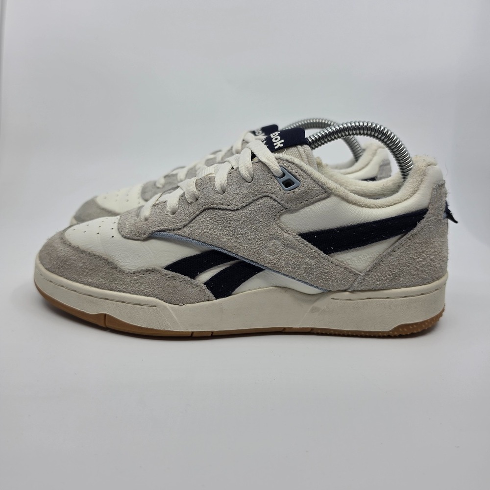 SET Active x Reebok Sneakers Mens Size 7 Chalk Beige Blue Casual Suede Gum Sole